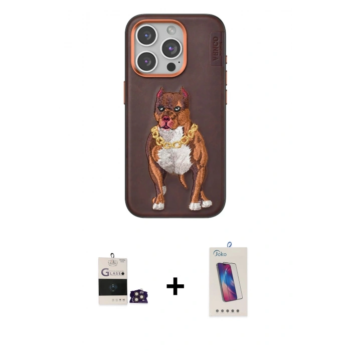 MARSİLYAN™- iPhone 14 Pro Max Kılıf Nova Form Koleksiyonu - Siyah Joko 5D Cam + Gold Bilvis Titan Kamera Lens