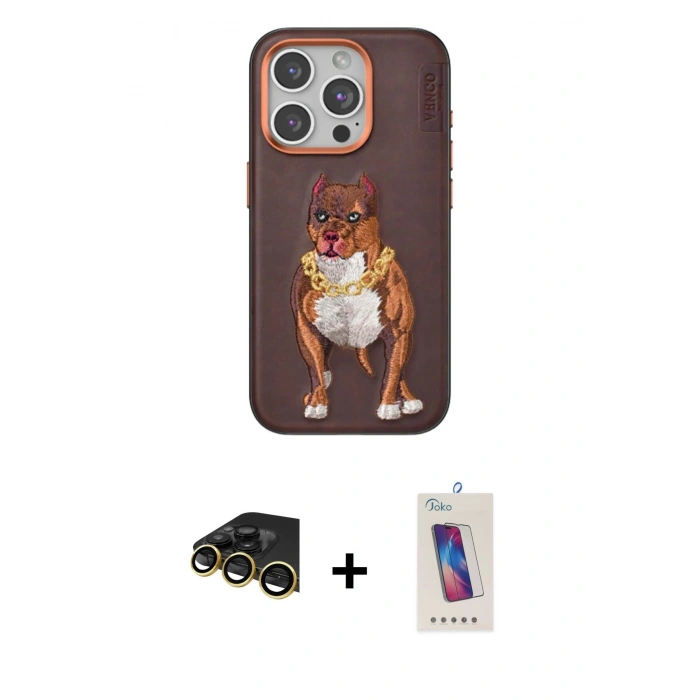 MARSİLYAN™- iPhone 14 Pro Max Kılıf Nova Form Koleksiyonu - Siyah Joko 5D Cam + Raze Metal Kamera Lens - GD