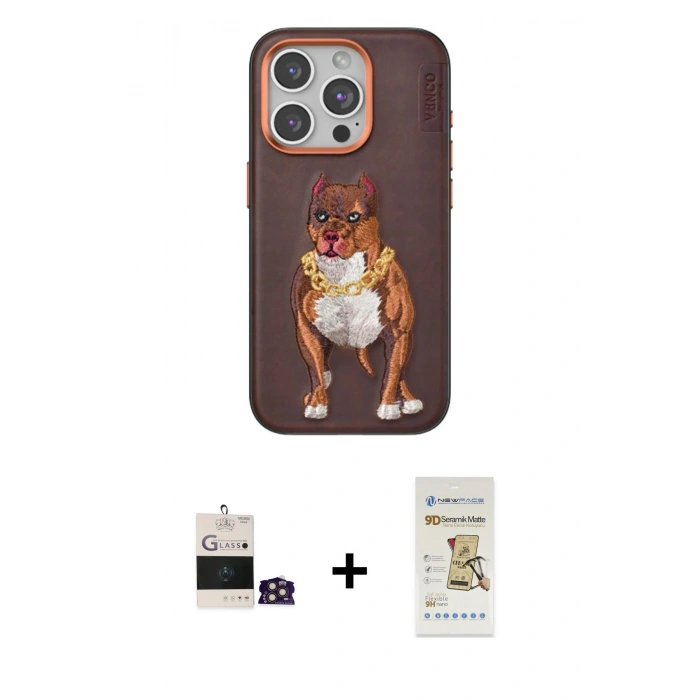MARSİLYAN™- iPhone 14 Pro Max Kılıf Nova Form Koleksiyonu - Siyah Mat Seramik Nano Ekran Koruyucu + Bilvis Titan Kamera Lens - GD