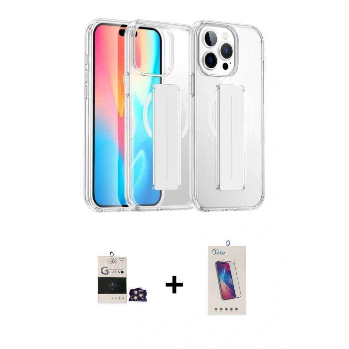 MARSİLYAN™- iPhone 14 Pro Max Kılıf Nova Işık Koleksiyonu - Siyah Joko 5D Cam + Bilvis Titan Kamera Lens - GD