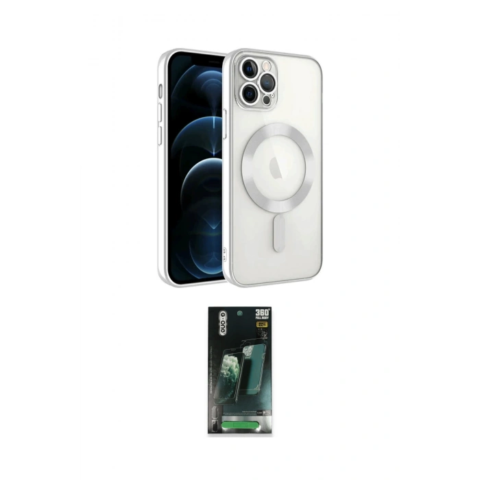 MARSİLYAN™- iPhone 14 Pro Max Kılıf Nova Işık Özel Seri - Siyah 360 Mat Full Body Arka Koruyucu