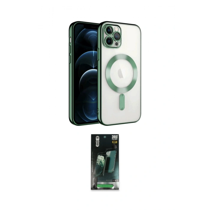MARSİLYAN™- iPhone 14 Pro Max Kılıf Nova Işık Özel Seri - Siyah 360 Mat Full Body Arka Koruyucu