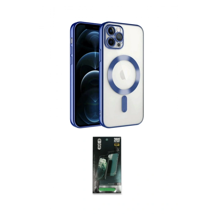 MARSİLYAN™- iPhone 14 Pro Max Kılıf Nova Işık Özel Seri - Siyah 360 Mat Full Body Arka Koruyucu