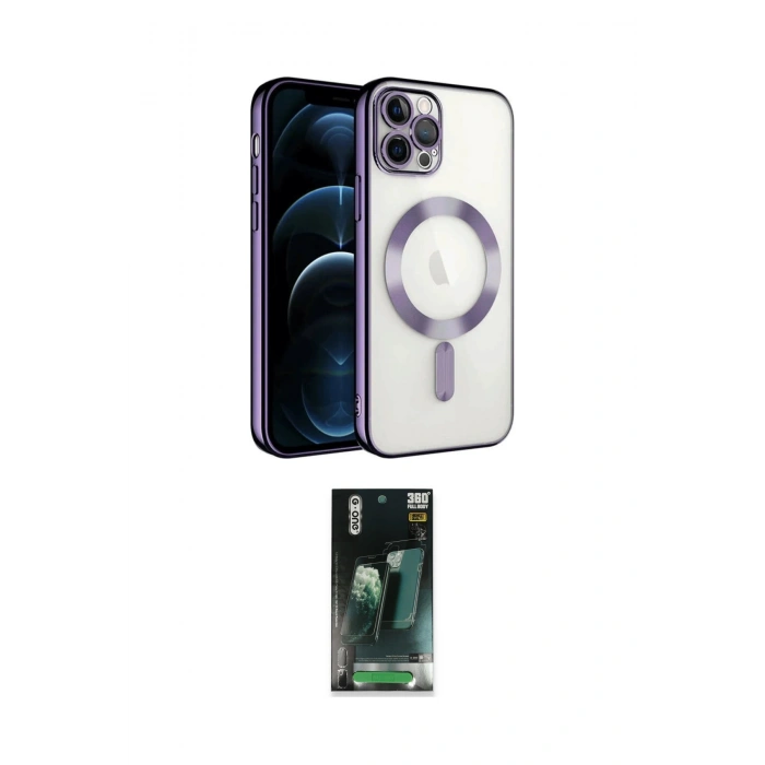 MARSİLYAN™- iPhone 14 Pro Max Kılıf Nova Işık Özel Seri - Siyah 360 Mat Full Body Arka Koruyucu