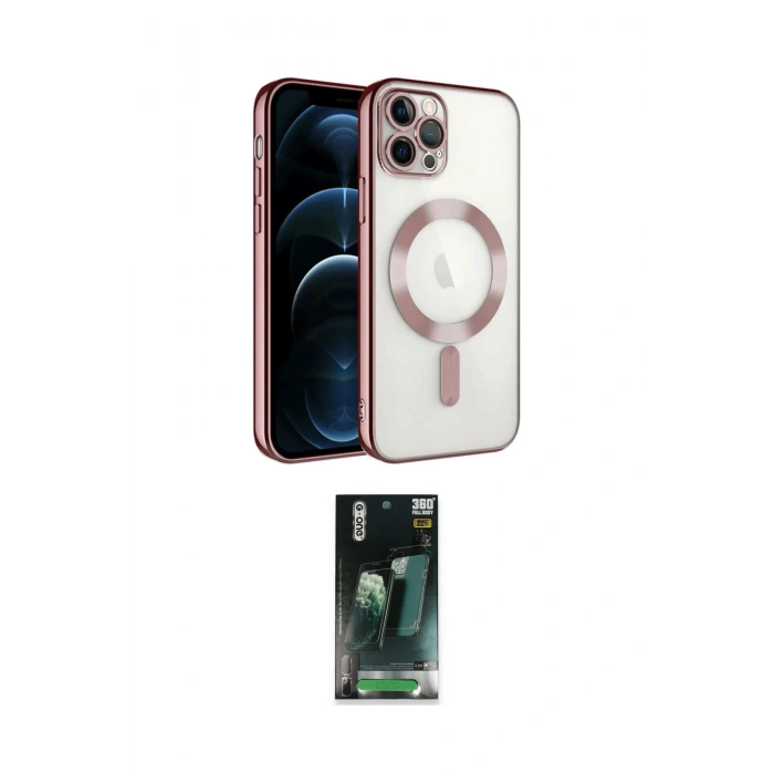 MARSİLYAN™- iPhone 14 Pro Max Kılıf Nova Işık Özel Seri - Siyah 360 Mat Full Body Arka Koruyucu