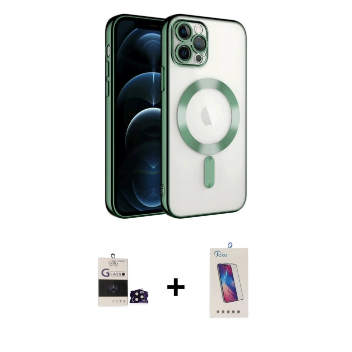MARSİLYAN™- iPhone 14 Pro Max Kılıf Nova Işık Özel Seri - Siyah Joko 5D Cam + Siyah Bilvis Titan Kamera Lens