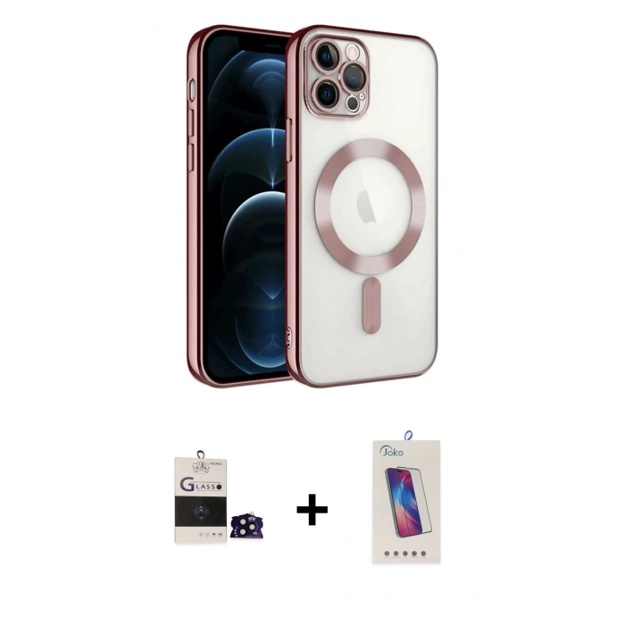 MARSİLYAN™- iPhone 14 Pro Max Kılıf Nova Işık Özel Seri - Siyah Joko 5D Cam + Siyah Bilvis Titan Kamera Lens