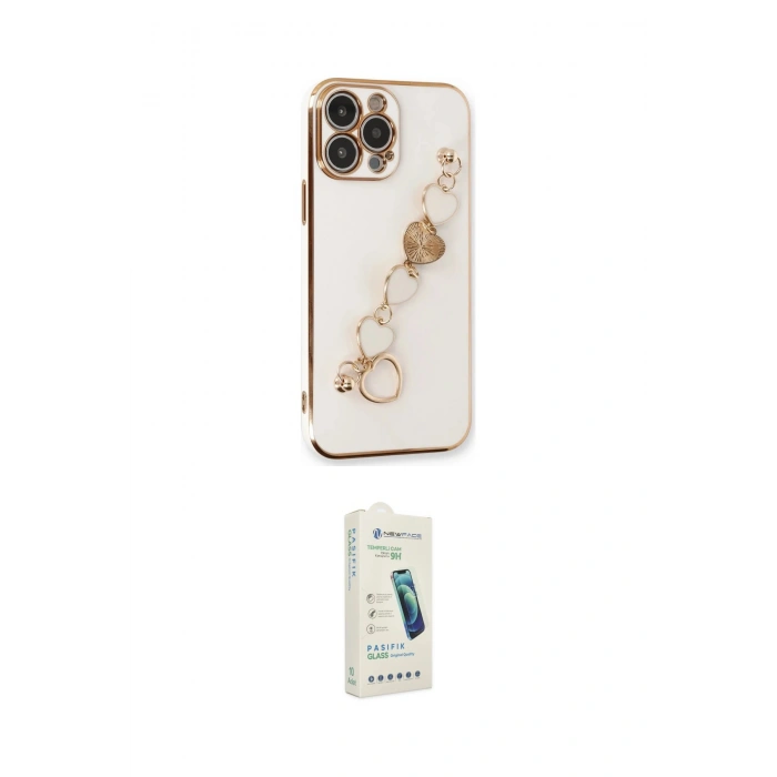 MARSİLYAN™- iPhone 14 Pro Max Kılıf Nova Işık Prime - Şeffaf Pasifik Cam Ekran Koruyucu