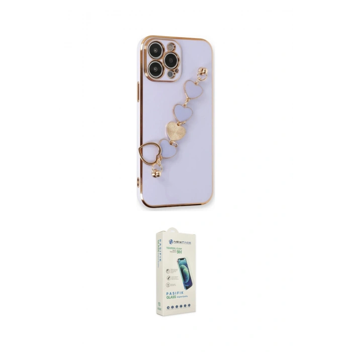 MARSİLYAN™- iPhone 14 Pro Max Kılıf Nova Işık Prime - Şeffaf Pasifik Cam Ekran Koruyucu