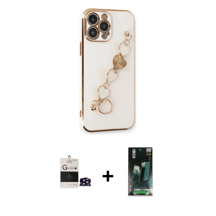 MARSİLYAN™- iPhone 14 Pro Max Kılıf Nova Işık Prime - Siyah 360 Mat Full Body Arka Koruyucu + Bilvis Titan Kamera Lens - SH