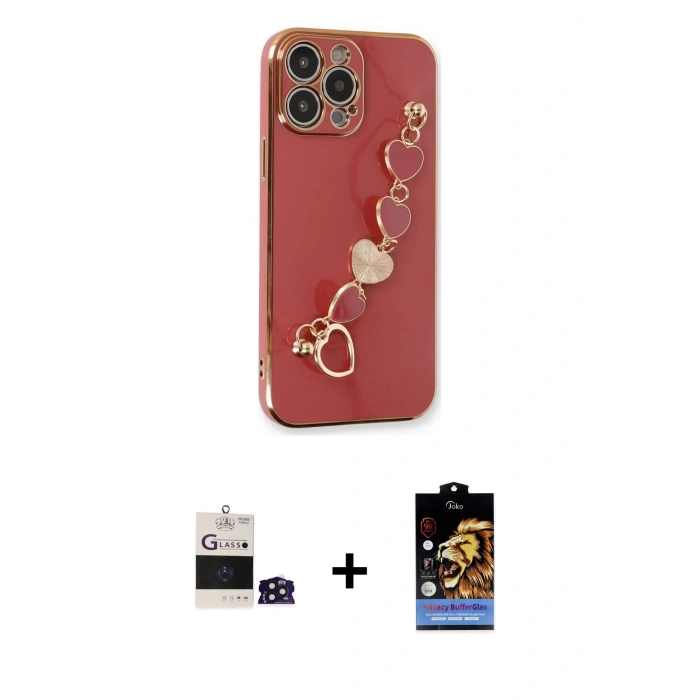 MARSİLYAN™- iPhone 14 Pro Max Kılıf Nova Işık Prime - Siyah Buffer Hayalet Cam Ekran Koruyucu + Bilvis Titan Kamera Lens - DNMR