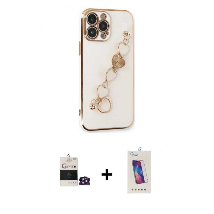MARSİLYAN™- iPhone 14 Pro Max Kılıf Nova Işık Prime - Siyah Joko 5D Cam + Bilvis Titan Kamera Lens - GD