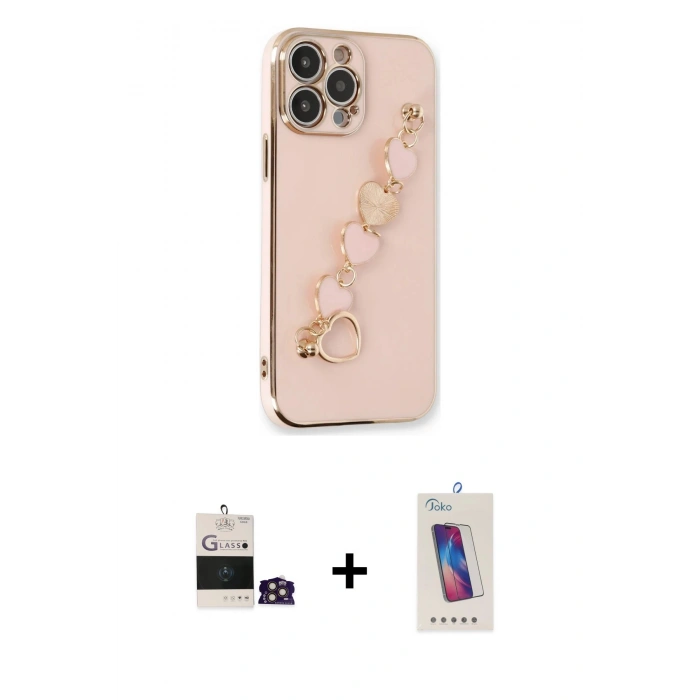 MARSİLYAN™- iPhone 14 Pro Max Kılıf Nova Işık Prime - Siyah Joko 5D Cam + Bilvis Titan Kamera Lens - GD