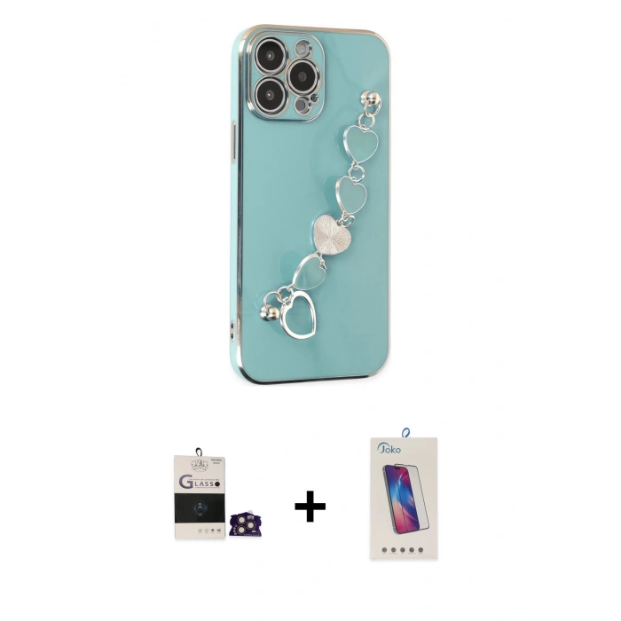 MARSİLYAN™- iPhone 14 Pro Max Kılıf Nova Işık Prime - Siyah Joko 5D Cam + Bilvis Titan Kamera Lens - GD