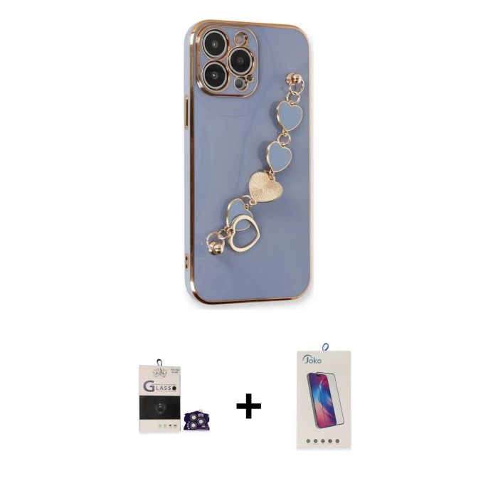 MARSİLYAN™- iPhone 14 Pro Max Kılıf Nova Işık Prime - Siyah Joko 5D Cam + Bilvis Titan Kamera Lens - GS