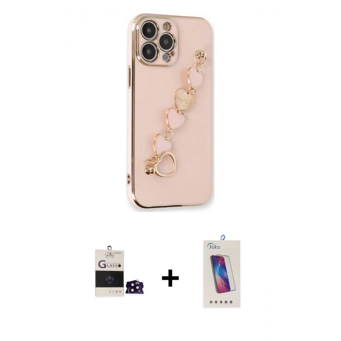 MARSİLYAN™- iPhone 14 Pro Max Kılıf Nova Işık Prime - Siyah Joko 5D Cam + Bilvis Titan Kamera Lens - SH