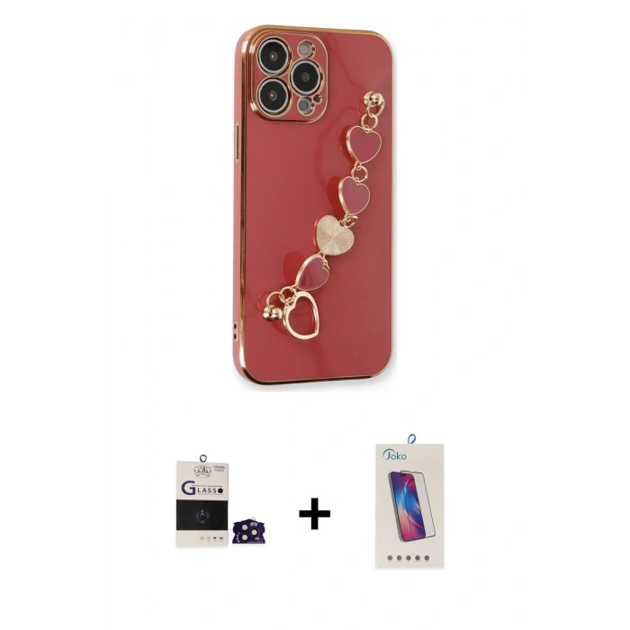 MARSİLYAN™- iPhone 14 Pro Max Kılıf Nova Işık Prime - Siyah Joko 5D Cam + Bilvis Titan Kamera Lens - DNMR