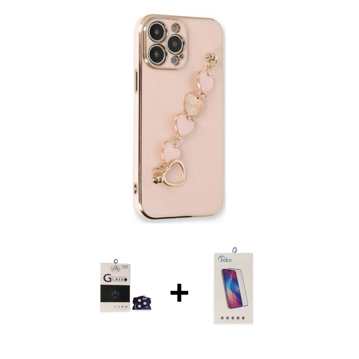 MARSİLYAN™- iPhone 14 Pro Max Kılıf Nova Işık Prime - Siyah Joko 5D Cam + Bilvis Titan Kamera Lens - DNMR