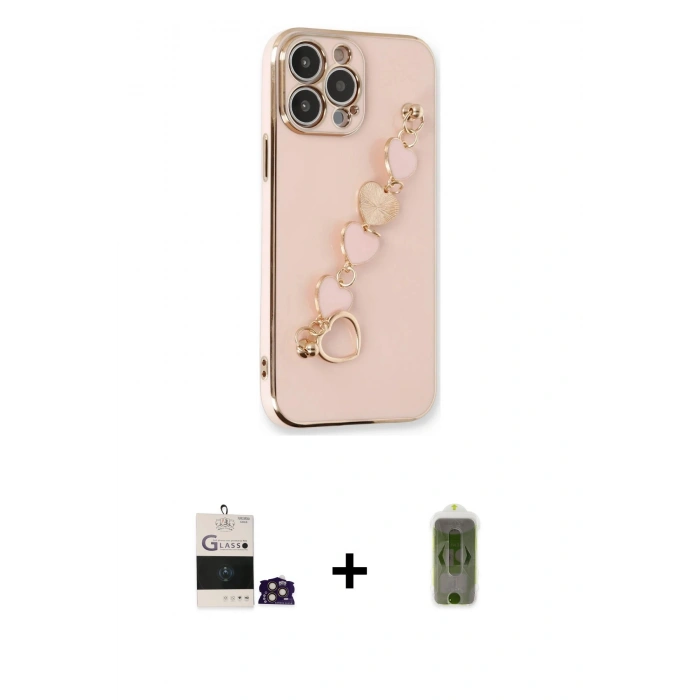 MARSİLYAN™- iPhone 14 Pro Max Kılıf Nova Işık Prime - Siyah Joko Magic 5D Hayalet Cam + Bilvis Titan Kamera Lens - GD