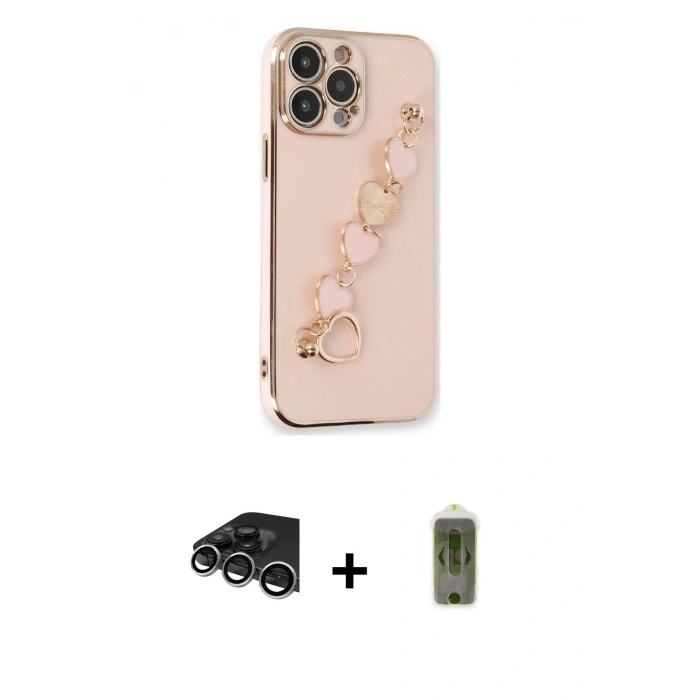 MARSİLYAN™- iPhone 14 Pro Max Kılıf Nova Işık Prime - Siyah Joko Magic 5D Hayalet Cam + Raze Metal Kamera Lens - GS