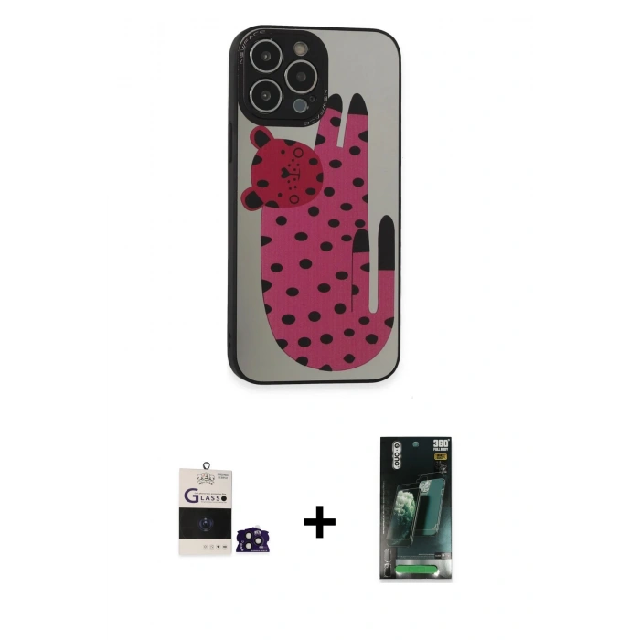 MARSİLYAN™- iPhone 14 Pro Max Kılıf Odak Klasik Serisi - Siyah 360 Mat Full Body Arka Koruyucu + Bilvis Titan Kamera Lens - DNMR