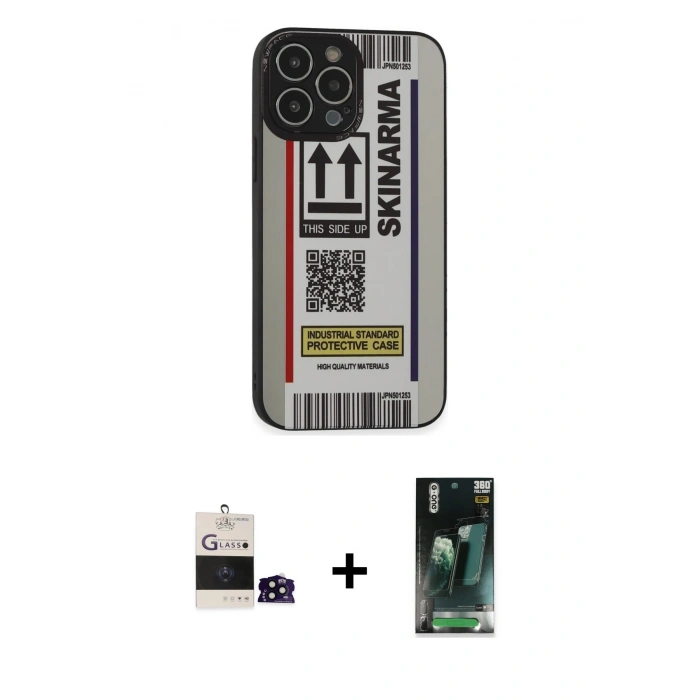 MARSİLYAN™- iPhone 14 Pro Max Kılıf Odak Klasik Serisi - Siyah 360 Mat Full Body Arka Koruyucu + Bilvis Titan Kamera Lens - SH
