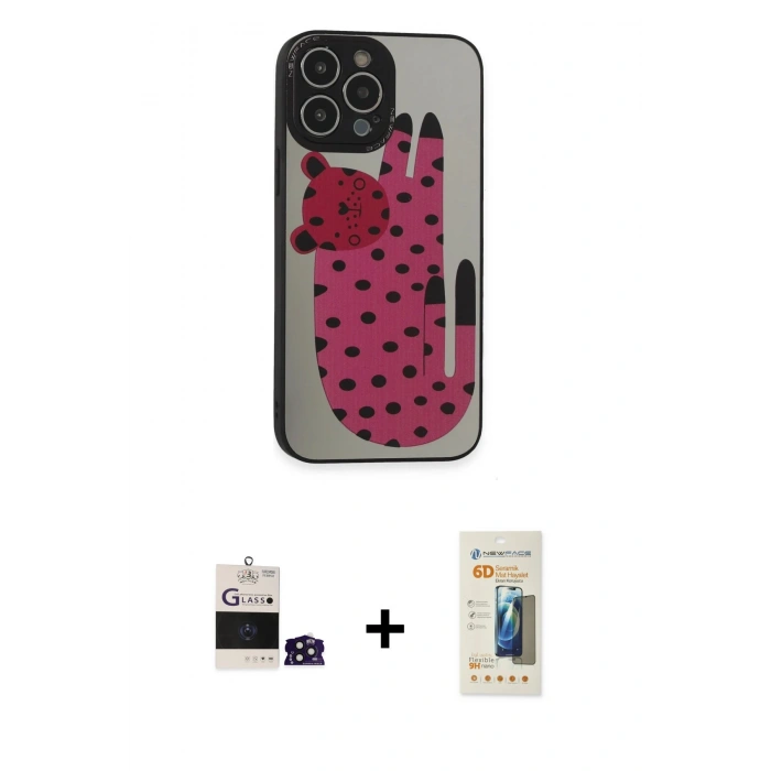 MARSİLYAN™- iPhone 14 Pro Max Kılıf Odak Klasik Serisi - Siyah 6D Mat Seramik Hayalet Nano Ekran Koruyucu + Bilvis Titan Kamera Lens - DNMR