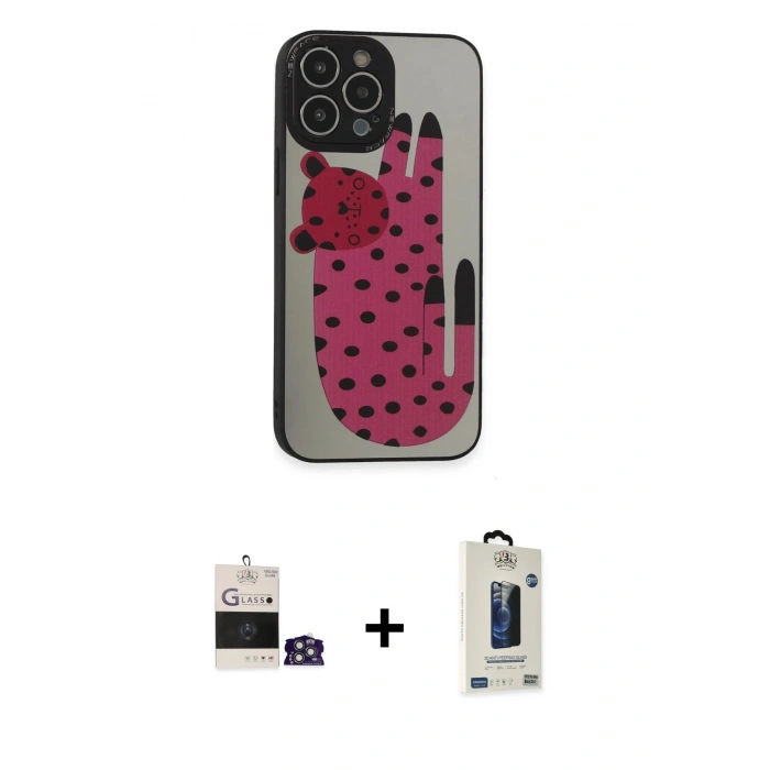 MARSİLYAN™- iPhone 14 Pro Max Kılıf Odak Klasik Serisi - Siyah Bilvis Hayalet Cam Ekran Koruyucu + Bilvis Titan Kamera Lens - GS