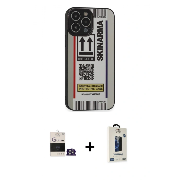 MARSİLYAN™- iPhone 14 Pro Max Kılıf Odak Klasik Serisi - Siyah Bilvis Hayalet Cam Ekran Koruyucu + Bilvis Titan Kamera Lens - GS