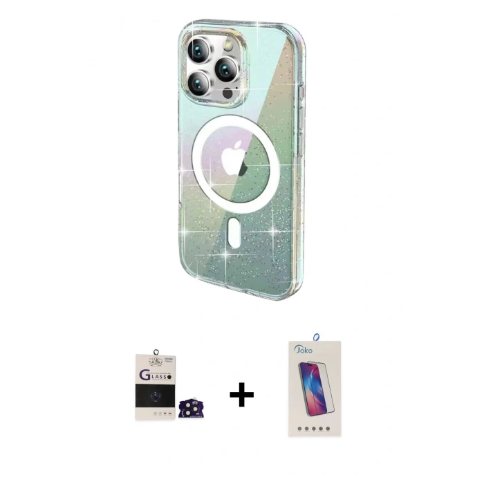 MARSİLYAN™- iPhone 14 Pro Max Kılıf Odak Modern Serisi - Siyah Joko 5D Cam + Bilvis Titan Kamera Lens - DNMR