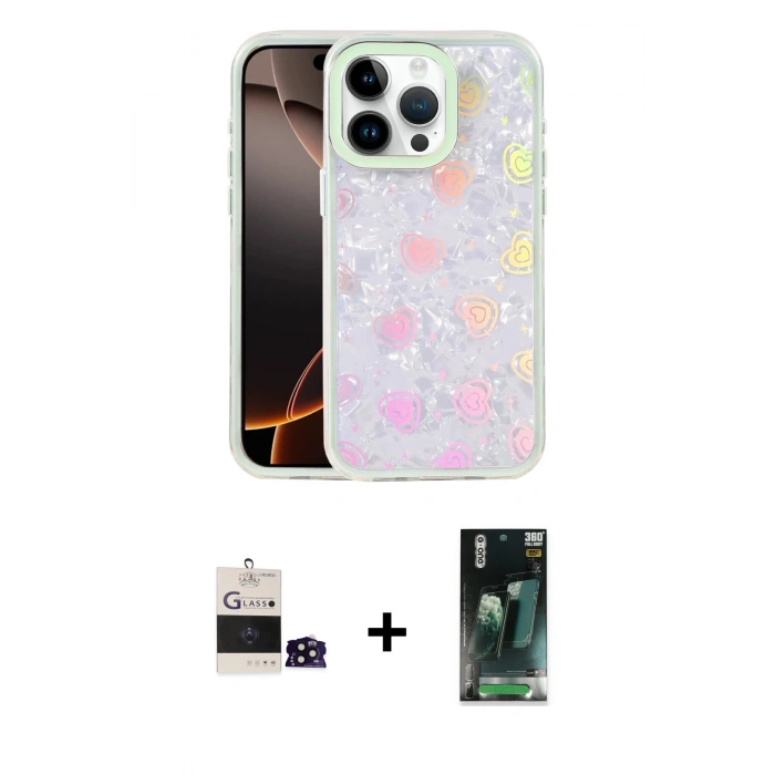 MARSİLYAN™- iPhone 14 Pro Max Kılıf Odak Prime - Siyah 360 Mat Full Body Arka Koruyucu + Bilvis Titan Kamera Lens - SH
