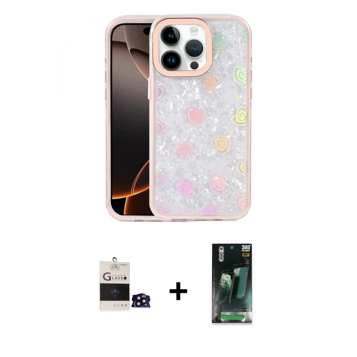 MARSİLYAN™- iPhone 14 Pro Max Kılıf Odak Prime - Siyah 360 Mat Full Body Arka Koruyucu + Bilvis Titan Kamera Lens - SH