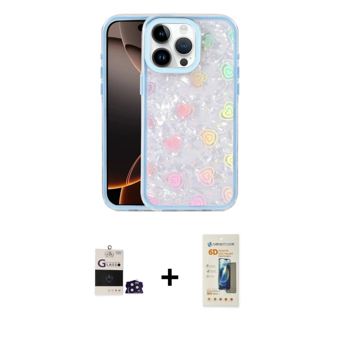 MARSİLYAN™- iPhone 14 Pro Max Kılıf Odak Prime - Siyah 6D Mat Seramik Hayalet Nano Ekran Koruyucu + Bilvis Titan Kamera Lens - DNMR