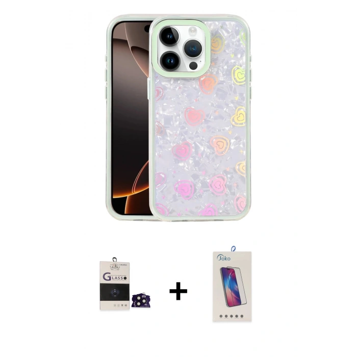 MARSİLYAN™- iPhone 14 Pro Max Kılıf Odak Prime - Siyah Joko 5D Cam + Bilvis Titan Kamera Lens - SH
