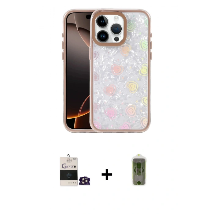 MARSİLYAN™- iPhone 14 Pro Max Kılıf Odak Prime - Siyah Joko Magic 5D Hayalet Cam + Bilvis Titan Kamera Lens - GD