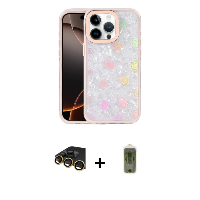 MARSİLYAN™- iPhone 14 Pro Max Kılıf Odak Prime - Siyah Joko Magic 5D Hayalet Cam + Raze Metal Kamera Lens - GD