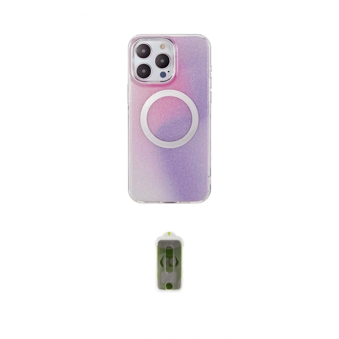 MARSİLYAN™- iPhone 14 Pro Max Kılıf Pusula Form - Siyah Joko Magic 5D Hayalet Cam