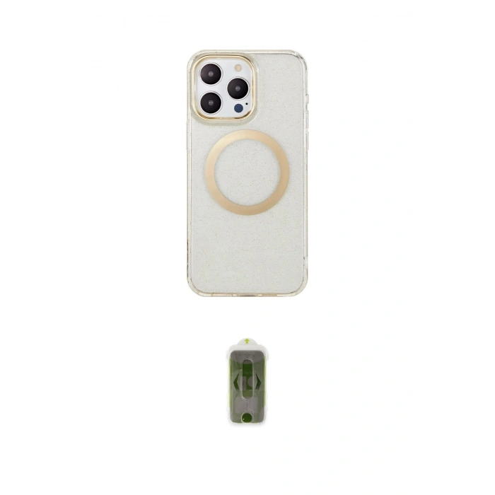 MARSİLYAN™- iPhone 14 Pro Max Kılıf Pusula Form - Siyah Joko Magic 5D Hayalet Cam