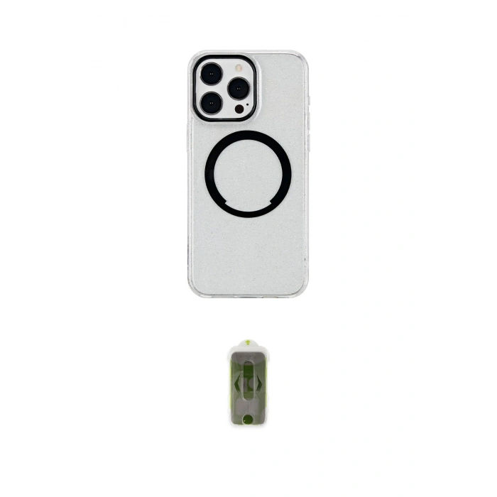 MARSİLYAN™- iPhone 14 Pro Max Kılıf Pusula Form - Siyah Joko Magic 5D Hayalet Cam