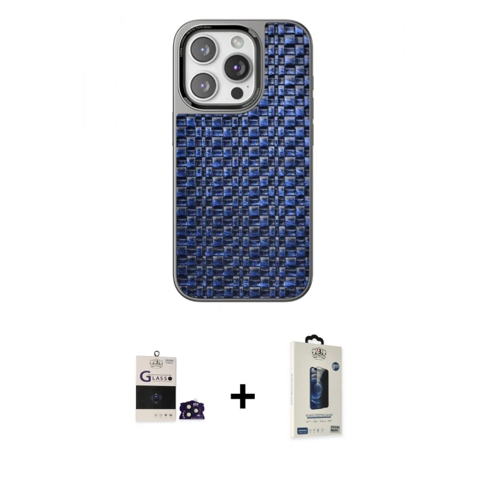 MARSİLYAN™- iPhone 14 Pro Max Kılıf Siluet Form Serisi - Siyah Bilvis Hayalet Cam Ekran Koruyucu + Bilvis Titan Kamera Lens - DNMR