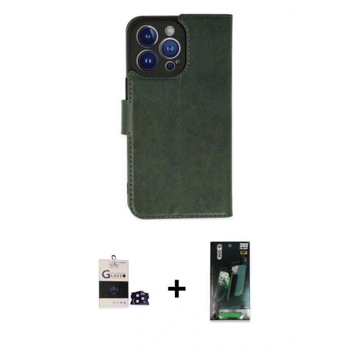 MARSİLYAN™- iPhone 14 Pro Max Kılıf Siluet Işık Serisi - Şeffaf 360 Full Body Arka Koruyucu + Bilvis Titan Kamera Lens - SH