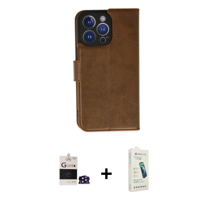 MARSİLYAN™- iPhone 14 Pro Max Kılıf Siluet Işık Serisi - Şeffaf Pasifik Cam Ekran Koruyucu + Bilvis Titan Kamera Lens - DNMR