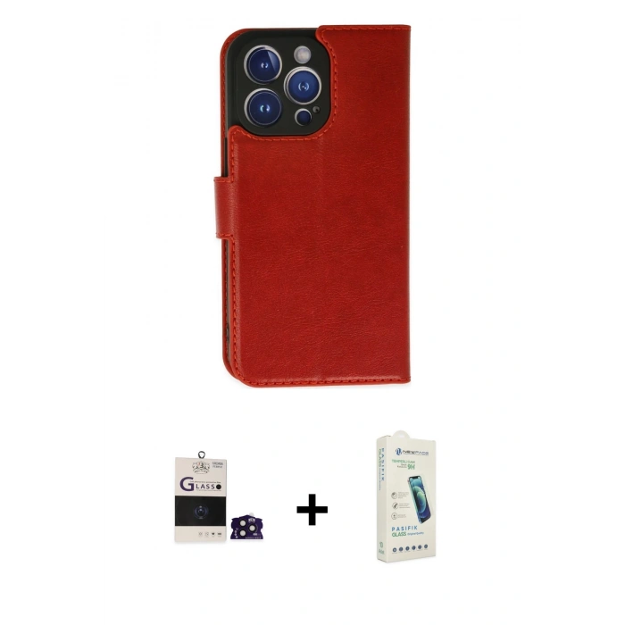 MARSİLYAN™- iPhone 14 Pro Max Kılıf Siluet Işık Serisi - Şeffaf Pasifik Cam Ekran Koruyucu + Bilvis Titan Kamera Lens - DNMR