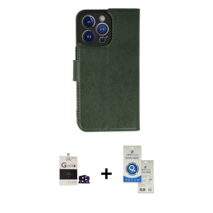 MARSİLYAN™- iPhone 14 Pro Max Kılıf Siluet Işık Serisi - Şeffaf Royal Nano Ekran Koruyucu + Bilvis Titan Kamera Lens - SH