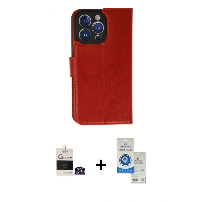 MARSİLYAN™- iPhone 14 Pro Max Kılıf Siluet Işık Serisi - Şeffaf Royal Nano Ekran Koruyucu + Bilvis Titan Kamera Lens - GS