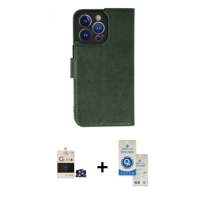 MARSİLYAN™- iPhone 14 Pro Max Kılıf Siluet Işık Serisi - Şeffaf Royal Nano Ekran Koruyucu + Bilvis Titan Kamera Lens - GS
