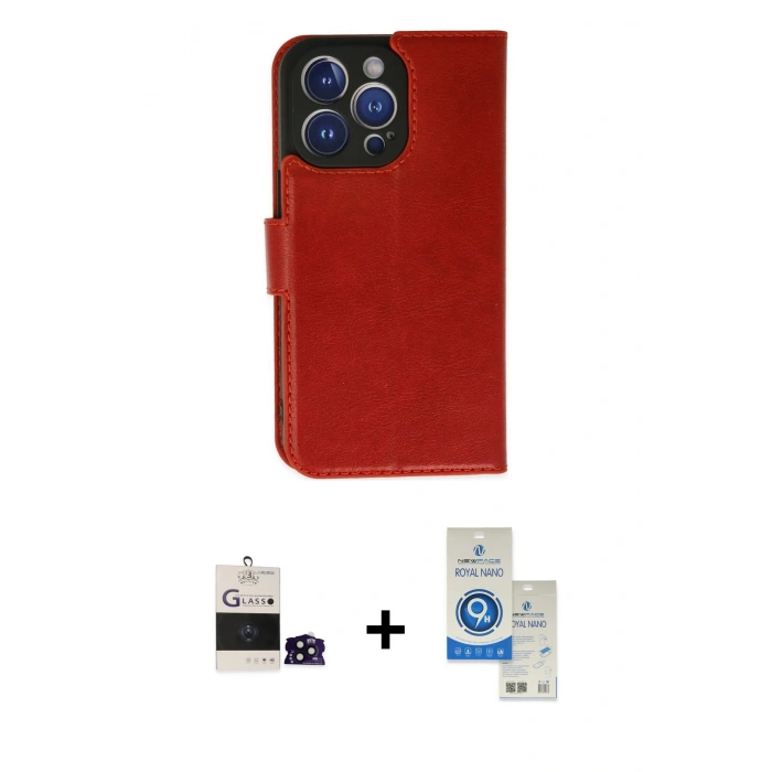 MARSİLYAN™- iPhone 14 Pro Max Kılıf Siluet Işık Serisi - Şeffaf Royal Nano Ekran Koruyucu + Bilvis Titan Kamera Lens - SH