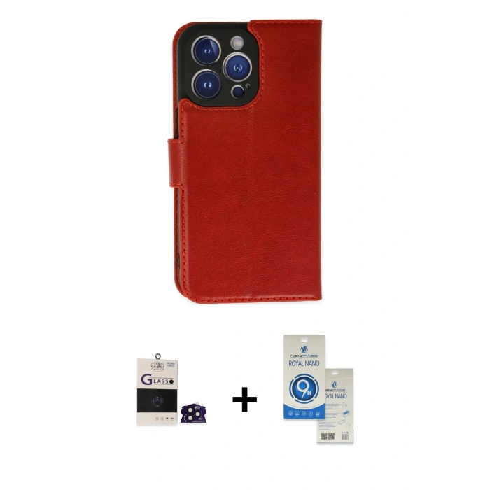 MARSİLYAN™- iPhone 14 Pro Max Kılıf Siluet Işık Serisi - Şeffaf Royal Nano Ekran Koruyucu + Bilvis Titan Kamera Lens - DNMR