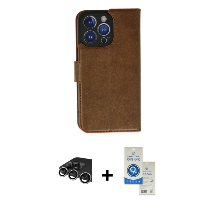 MARSİLYAN™- iPhone 14 Pro Max Kılıf Siluet Işık Serisi - Şeffaf Royal Nano Ekran Koruyucu + Raze Metal Kamera Lens - GS