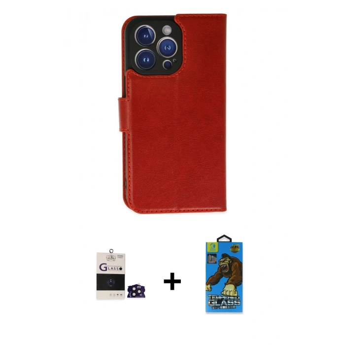 MARSİLYAN™- iPhone 14 Pro Max Kılıf Siluet Işık Serisi - Siyah 18D Cam Ekran Koruyucu + Bilvis Titan Kamera Lens - DNMR